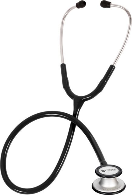 CLINICAL PLUS STETHOSCOPE IN CLAMSHELL-BLACK