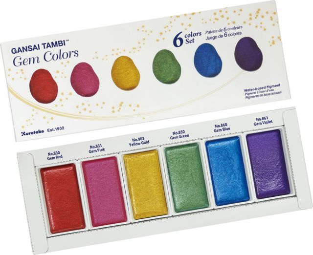 GANSAI TAMBI GEM WATERCOLOR 6-COLOR SET