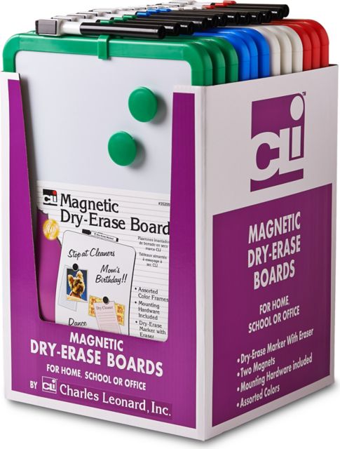 Dry Erase Marker Thin Line 4 Pack Assorted Colors - Charles Leonard