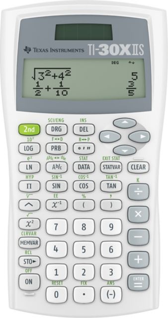 Texas Instruments TI-30X IIS Scientific Calculator - 10 Digits - white