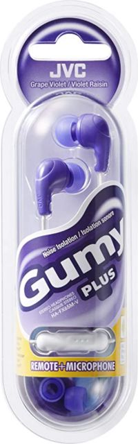 JVC Gumy Plus Inner Ear Headset with Mic - VIOLET - ONLINE ONLY