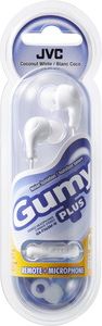 JVC Gumy Plus Inner Ear Headset with Mic - WHITE - ONLINE ONLY