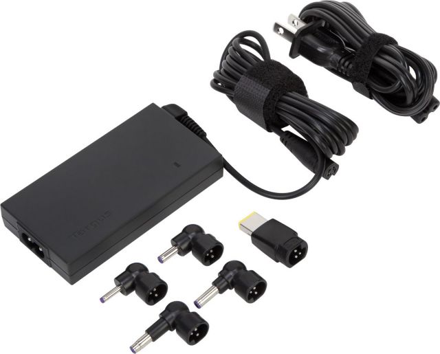 Targus 65W AC Ultra-Slim Laptop Charger - Black - ONLINE ONLY