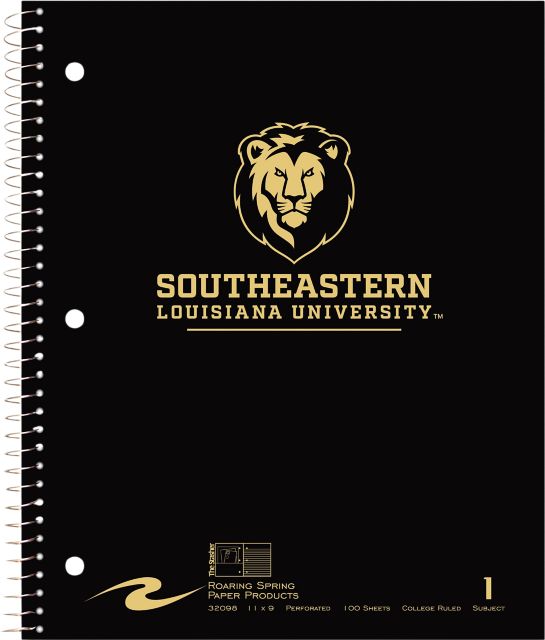 Southeastern Louisiana University Lions Notebook 100-Sheet