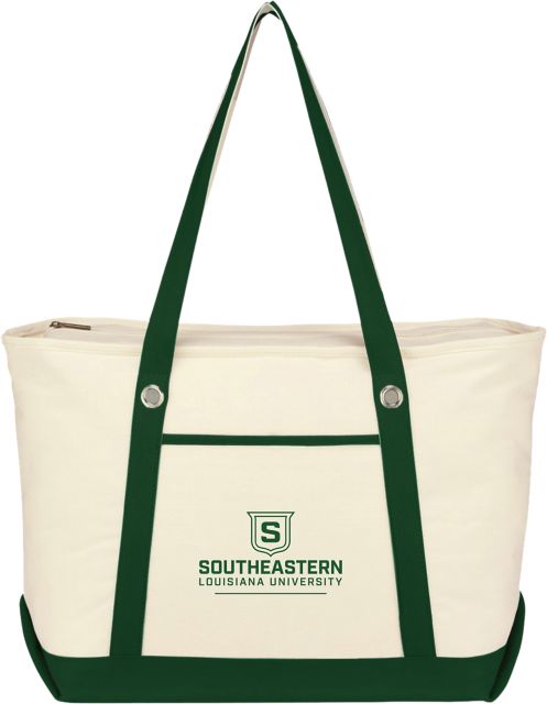 Southeastern Louisiana University Canvas Zippered Tote Bag
