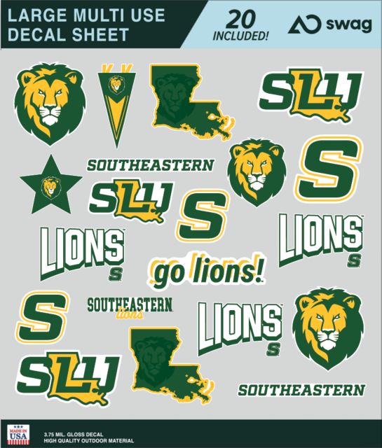 Southeastern Louisiana University Large Sticker Sheet