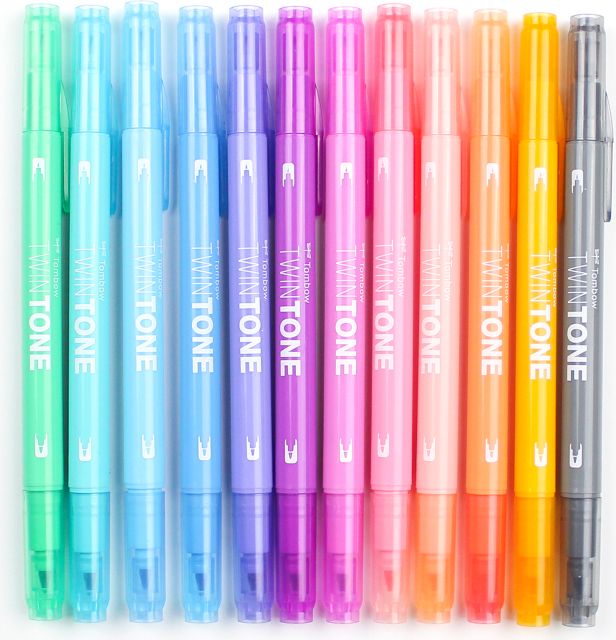 Twintone Marker Set 12Pastel Colors - In store only