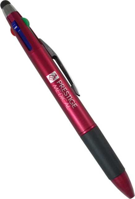 DELUXE 4 COLOR CHART PEN IN SLIDE PACK-SCARLET RED