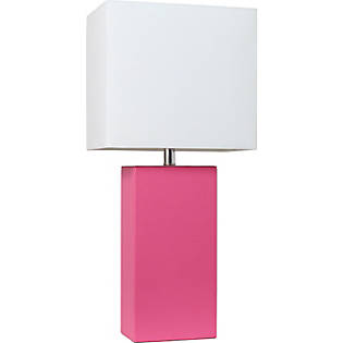 LimeLights Gooseneck Organizer Desk Lamp with iPad Tablet Stand Book Holder  and Charging Outlet, Pink