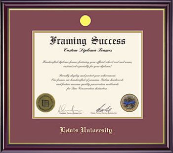 Lewis University 8'' x 10'' Windsor Diploma Frame