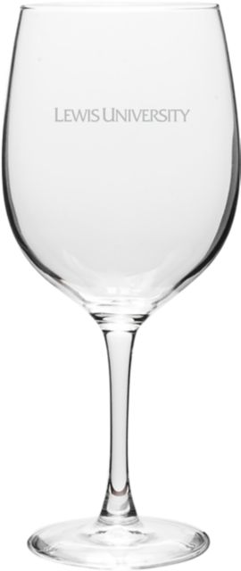 Lewis University 19 oz. Wine Glass