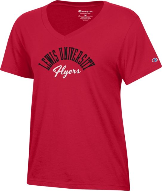 Lewis University Flyers Women's V-Neck Short Sleeve T-Shirt