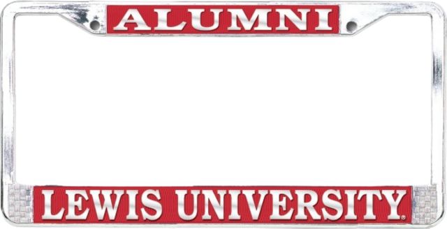 Lewis University Alumni Polished License Plate Frame