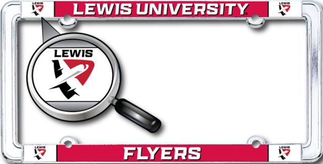 Lewis University Flyers Thin Dome License Plate Frame