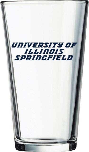 University of Illinois at Springfield 16 oz. Glass