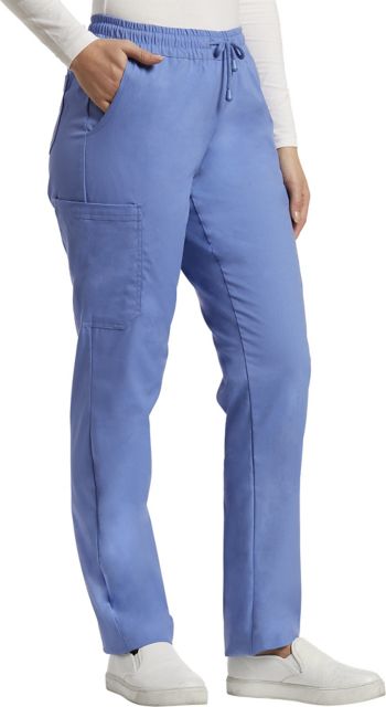 Women's Drawstring Cargo Scrub Pant Ceil Blue XL