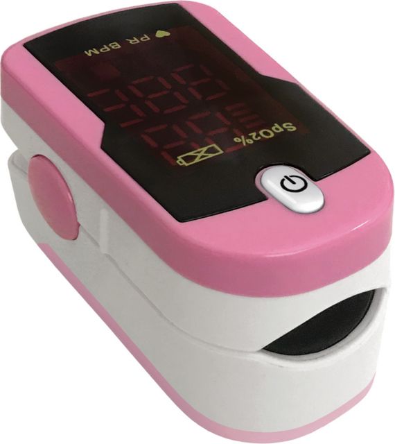 PULSE OXIMETER-HOT PNK/WHT