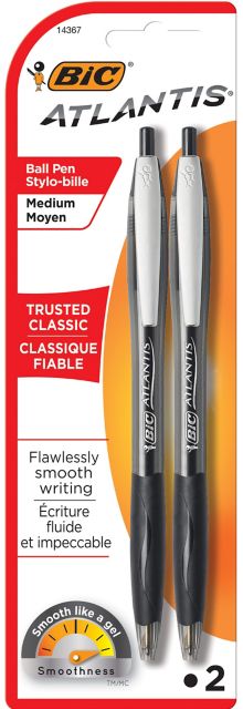 BIC ATLANTIS 1.6 mm (Velocity BOLD) Ball-point Pen 4pk.