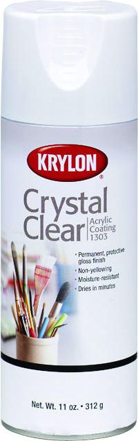 Krylon 1303 Crystal Clear Acrylic Coating, Artist Spray, 11 Ounce (6 Pack)  - Spray Paints 