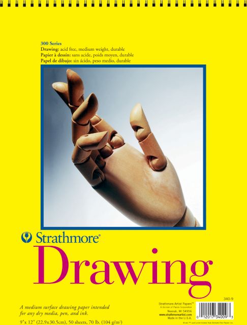 DRAWING 300 9X12 SPIRAL BOUND 50 SHEETS