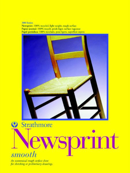  Strathmore 300 Series Newsprint Pad, 18x24, 50 Sheets, White
