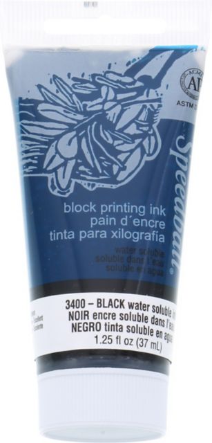 Speedball Water-Soluble Block Printing Ink 16oz Black