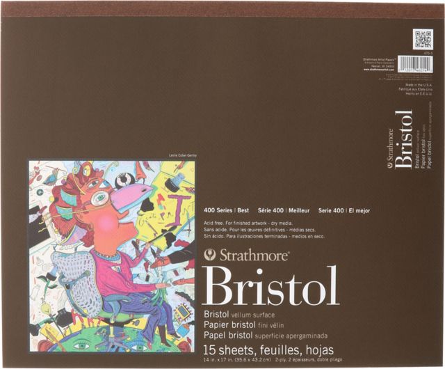 Strathmore Bristol Vellum Paper Pad 14x17 20 Sheets