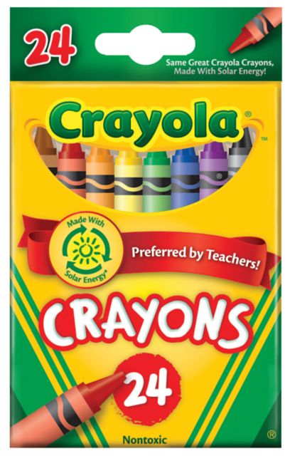 CRAYOLA CRAYONS 24CT PEG
