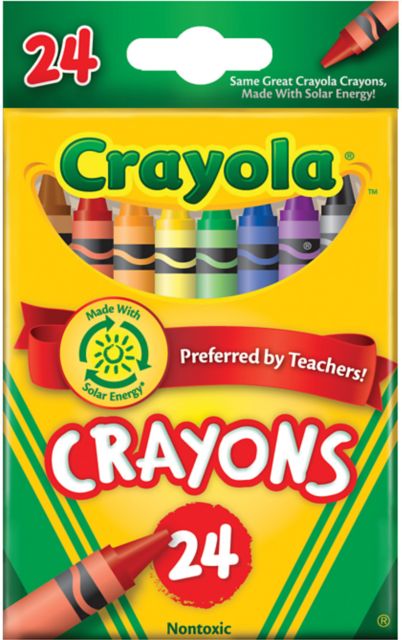 CRAYOLA CRAYONS 24CT PEG