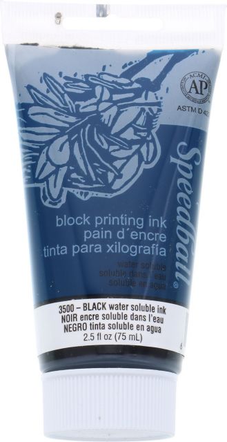 Block Ink Water Based 2.5Oz Black