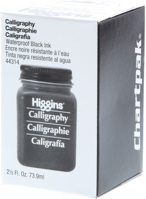 HIGGINS CALLIGRAPHY INK BLACK WATERPROOF 2.5OZ