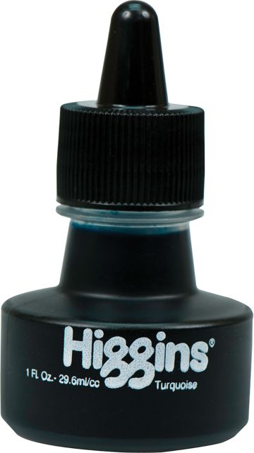 HIGGINS INK TURQUOISE 1 OZ