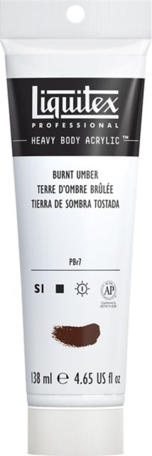 HEAVY BODY ACRYLIC 4.65OZ TUBE BURNT UMBER
