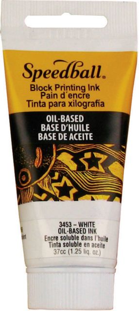 BLOCK INK OIL BASED 1.3OZ WHITE