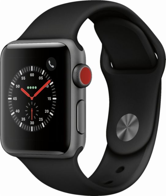 Apple Watch Series 3 GPS Space Gray - 38mm - Black Sport Band 