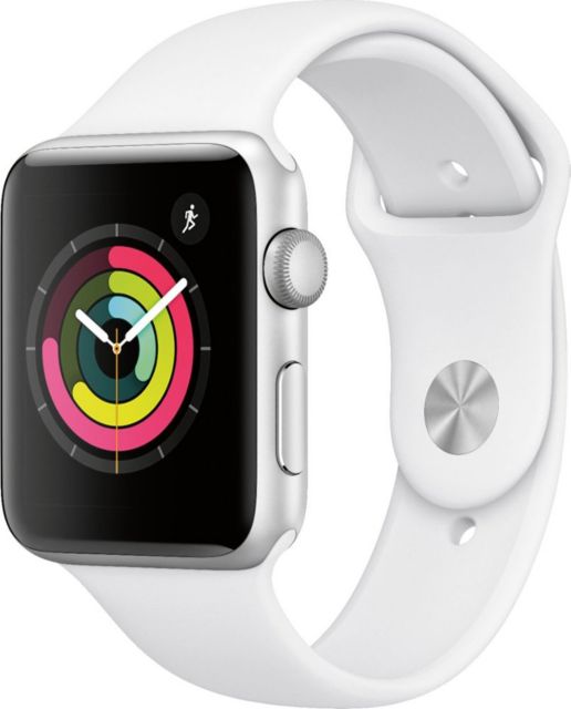Apple Watch Series 3 (GPS) 42mm Silver Aluminum Case with White 