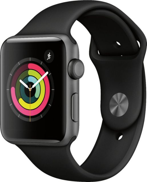 Apple Watch Series 3 GPS 42mm Space Gray Aluminum Case with Black Sport Band ONLINE ONLY Golden Gate University