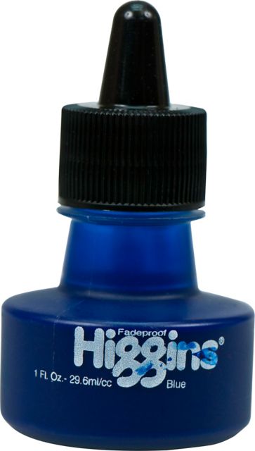 HIGGINS PIGMENTED WATERPROOF INK BLUE 1 OZ