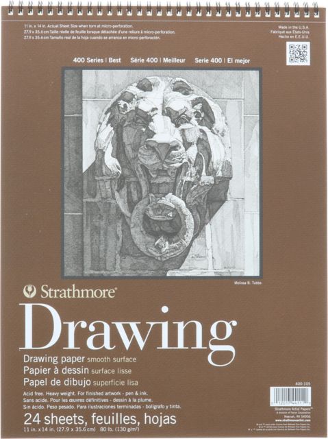 Strathmore Medium Drawing Spiral Paper Pad 11X14-24 Sheets -400500