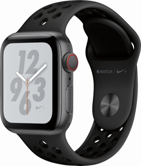 Apple Watch Nike+ Series 4 (GPS + Cellular) 40mm Space Gray Aluminum Case  with Anthracite/Black Nike Sport Band - ONLINE ONLY