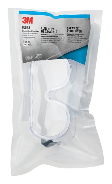 3M Goggle Chemical Splash Resistant