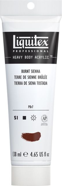 HEAVY BODY ACRYLIC 4.65OZ TUBE BURNT SIENNA