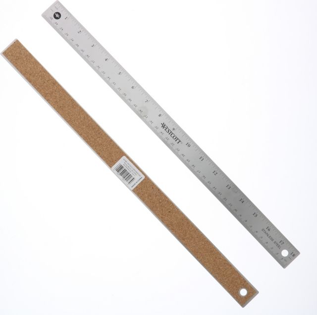 Ruler Stainless Flex/Cork 18In