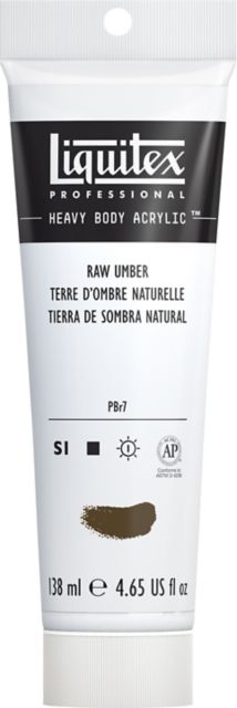 HEAVY BODY ACRYLIC 4.65OZ TUBE BE RAW UMBER