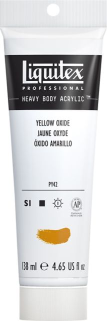 HEAVY BODY ACRYLIC 4.65OZ TUBE YELLLOW OXIDE