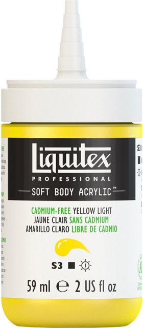 PROFESSIONAL SOFT BODY ACRYLIC 237ML CADMIUM FREE YELLOW LIGHT