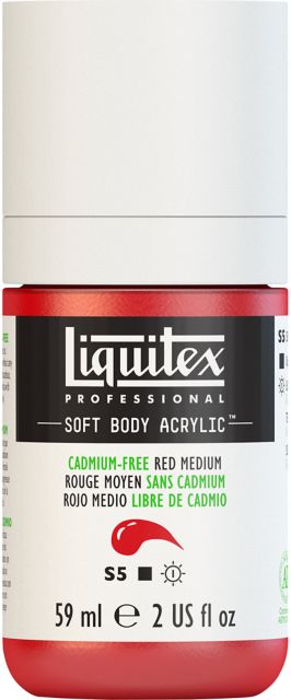 PROFESSIONAL SOFT BODY ACRYLIC 59ML CADMIUM FREE RED MEDIUM