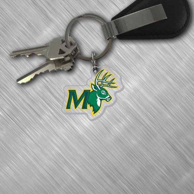 Motlow State Community College Bucks Acrylic Laser Cut Keychain
