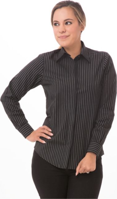 WMN SHIRT L/S CHARCOAL DASH XS