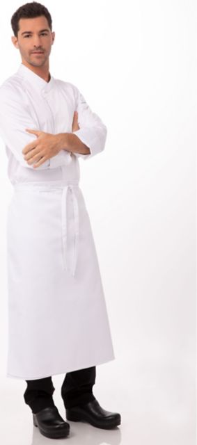 BISTRO APRON 4WAY WHITE LONG